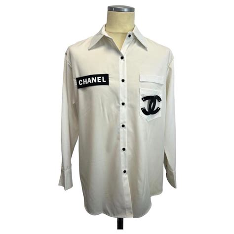 camicia chanel uomo|Camice Chanel in Cotone Bianco taglia L International .